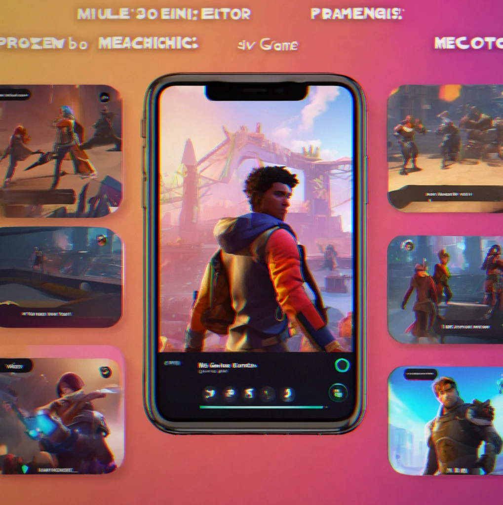 Phone screen showing frame editor with multiple photos ready to be styled